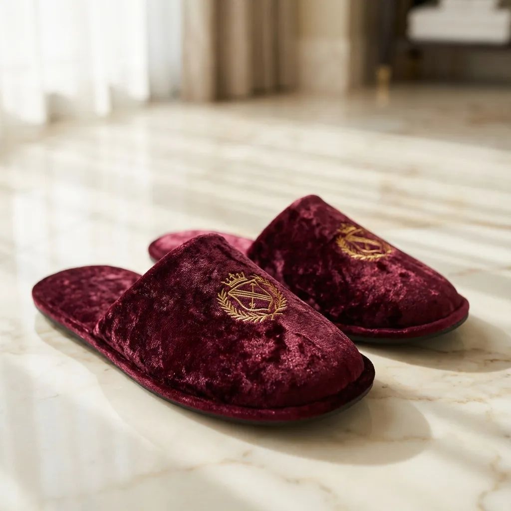 Luxury Velvet Hotel Slipper